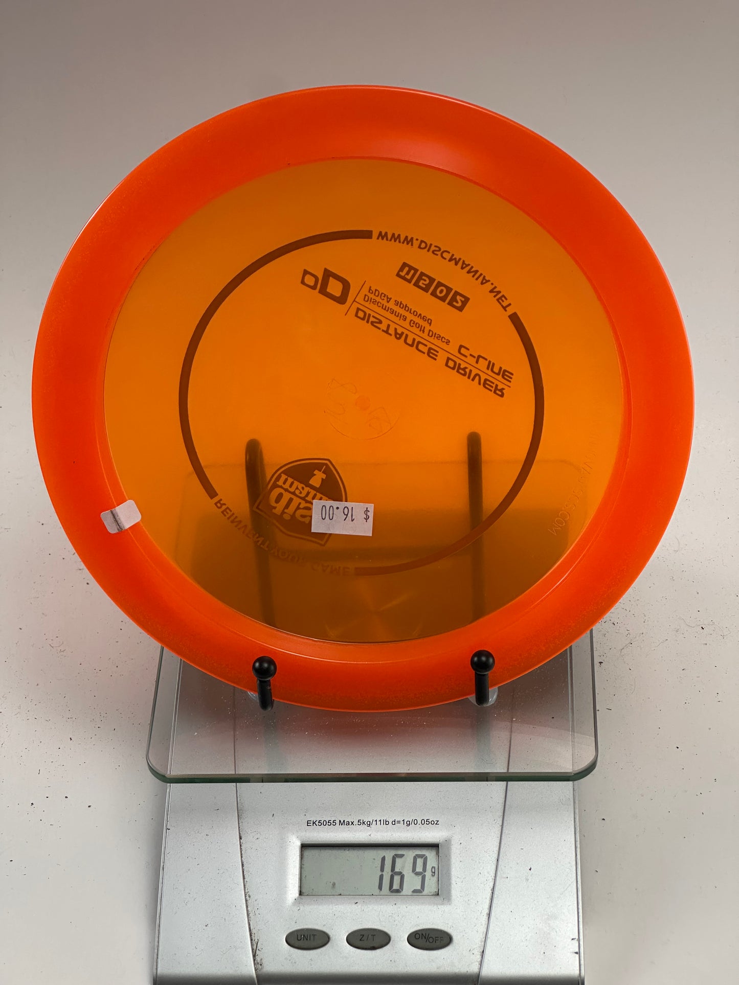 Discmania C-Line DD distance driver transparent orange rim