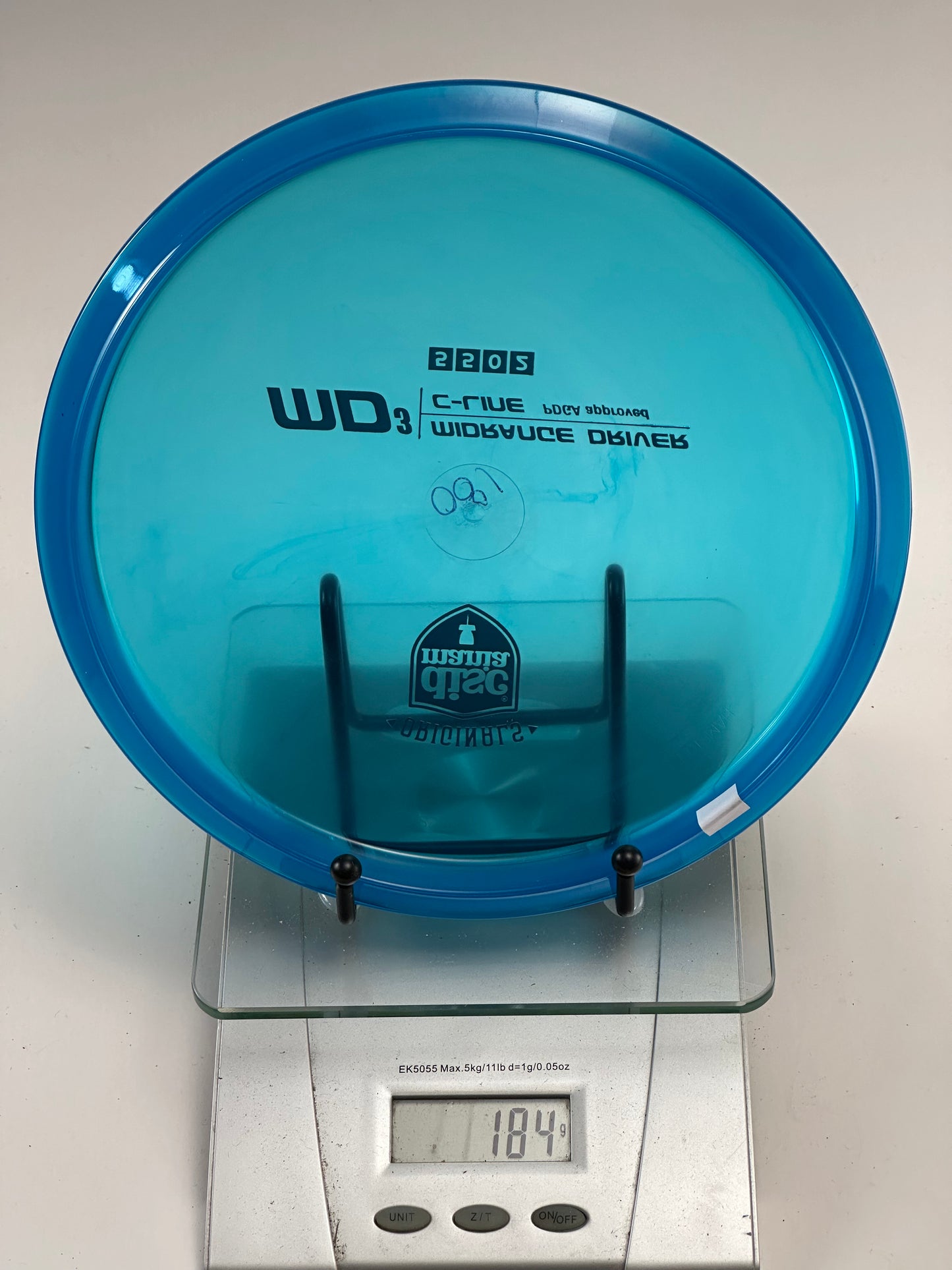 Discmania C-Line MD3 Midrange, Transparent Blue, Originals Shield Stamp, 184g