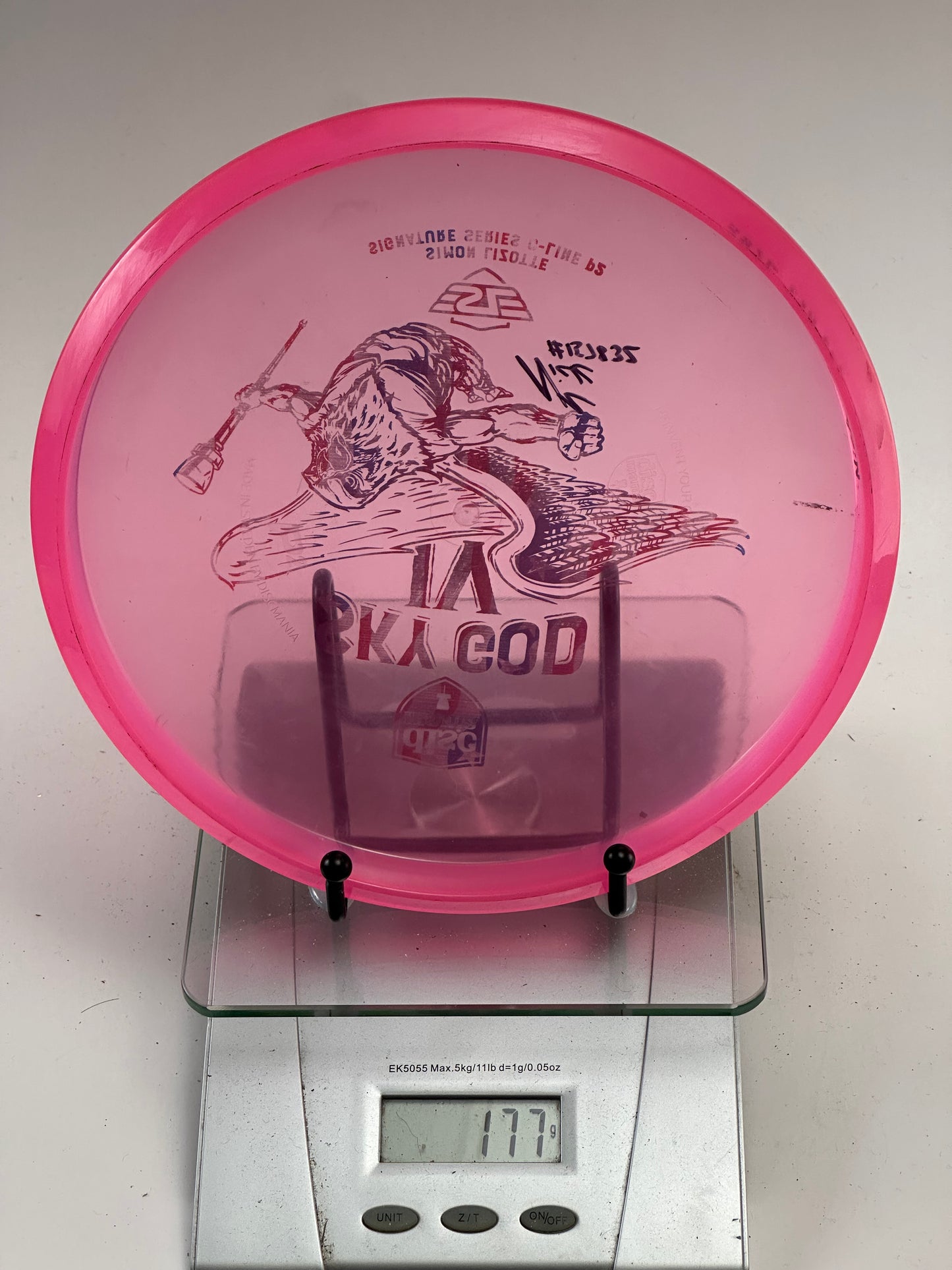Discmania Sky God IV P2 Simon Lizotte Signature C-Line Putter, Transparent Pink