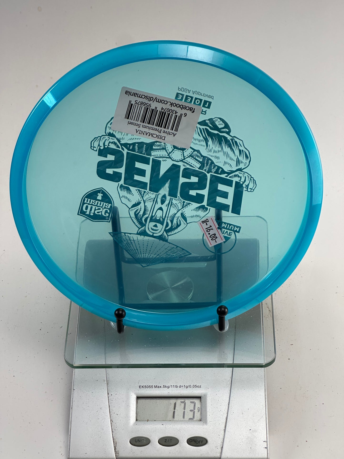 Discmania Sensei Active Premium Putter (Translucent Blue)