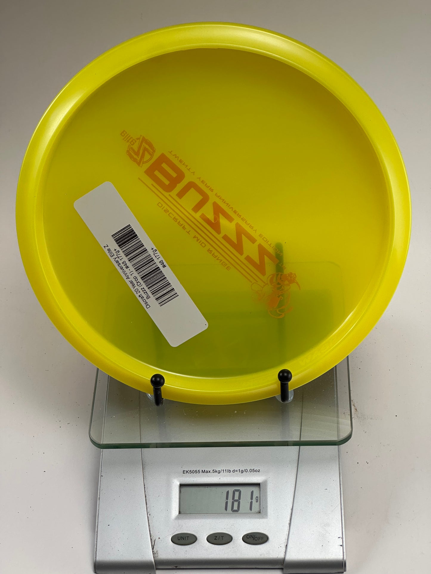 Discraft Buzzz 20 Year Anniversary Elite Z Midrange (181g) Yellow