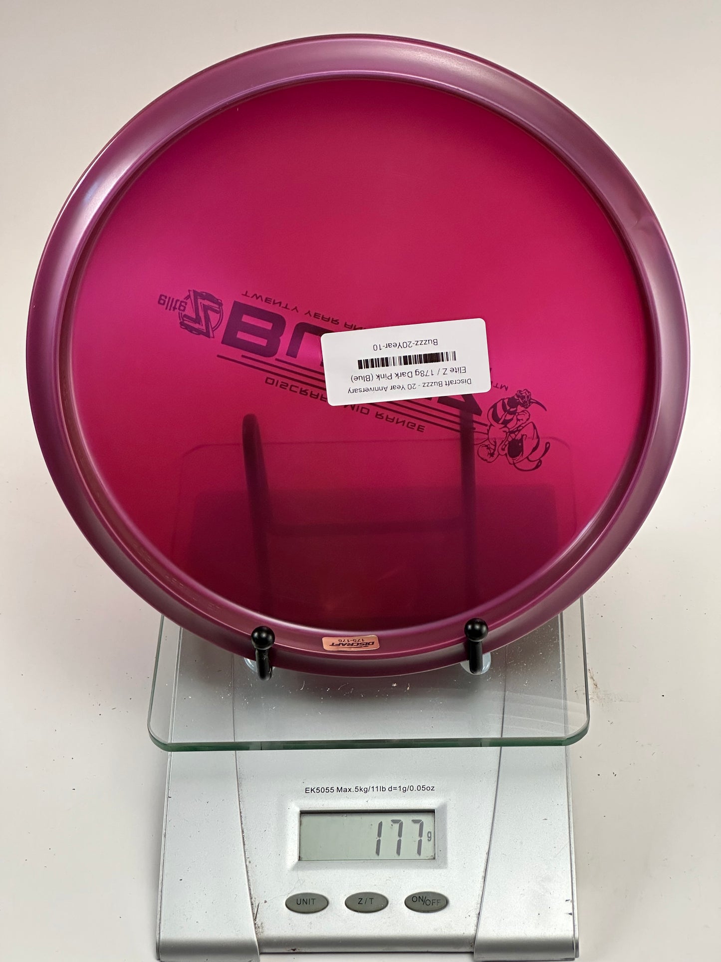 Discraft Buzzz 20 Year Anniversary Elite Z Midrange - Transparent Dark Pink