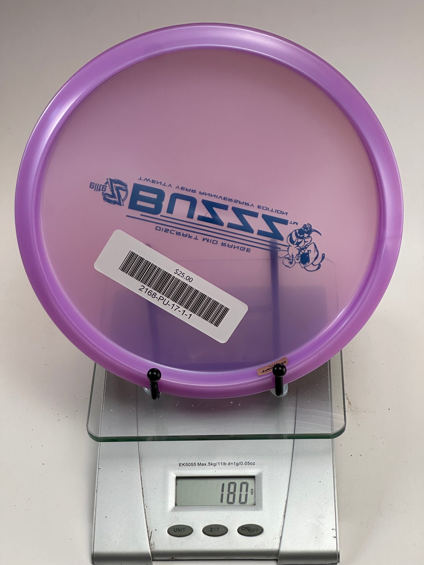 Discraft Buzzz 20 Year Anniversary Elite Z Midrange – Translucent Purple 180g