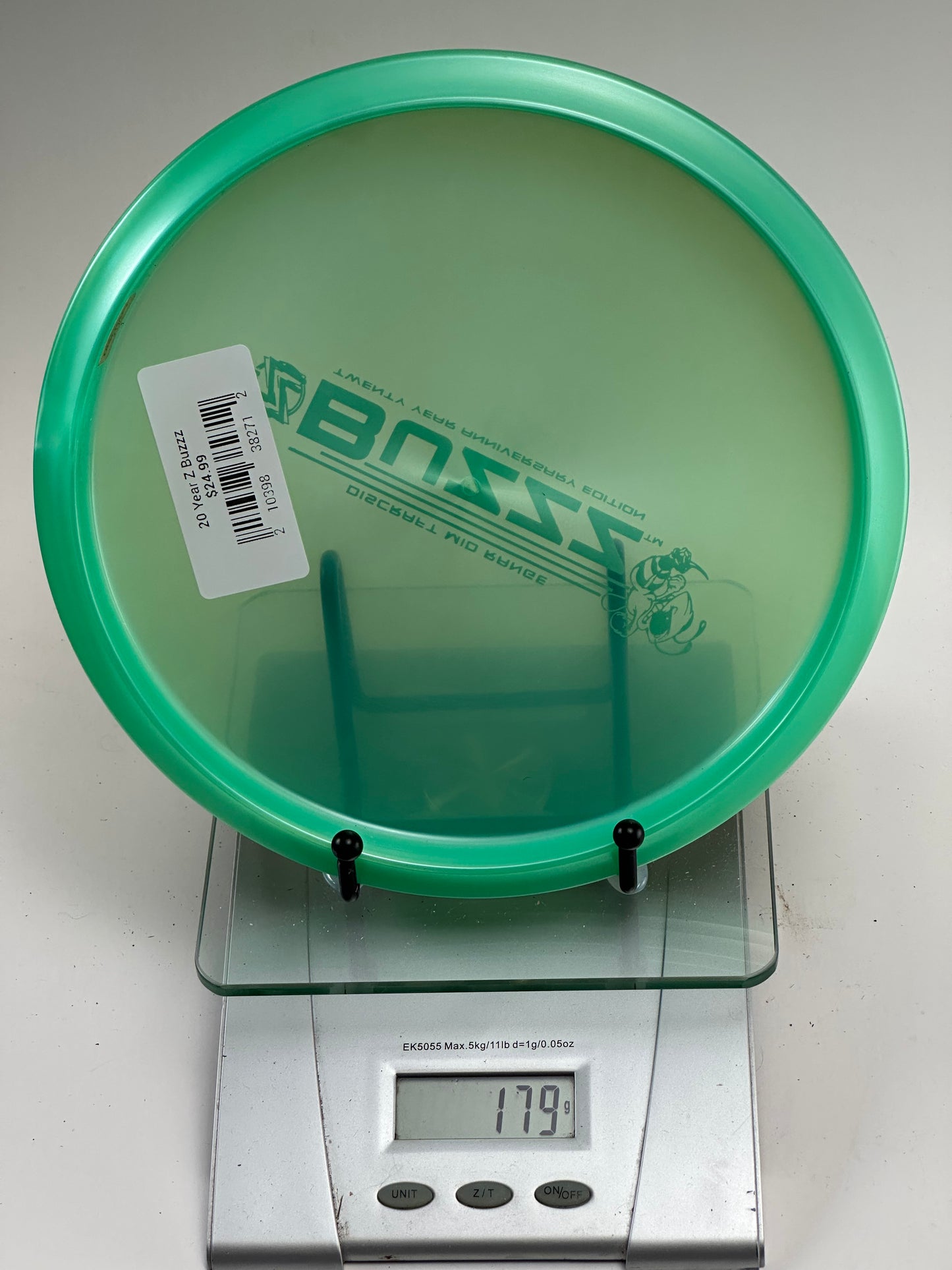 Discraft Buzzz 20 Year Anniversary Elite Z Midrange - Transparent Green