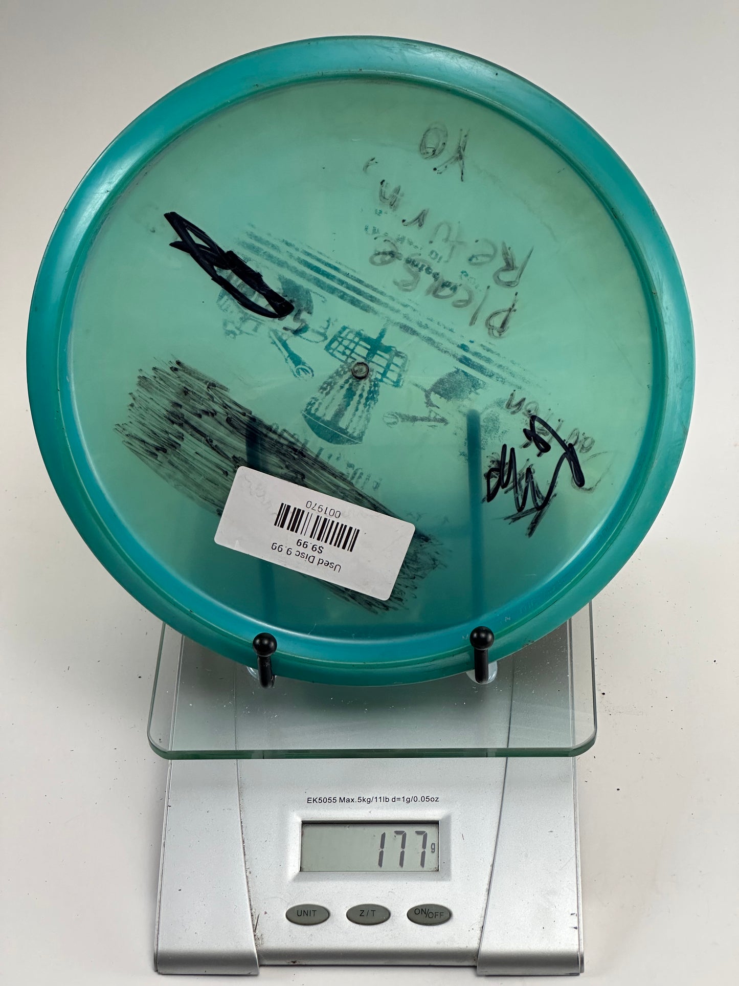 Discraft Z Buzzz Midrange - Transparent Aqua Blue Basket Stamp