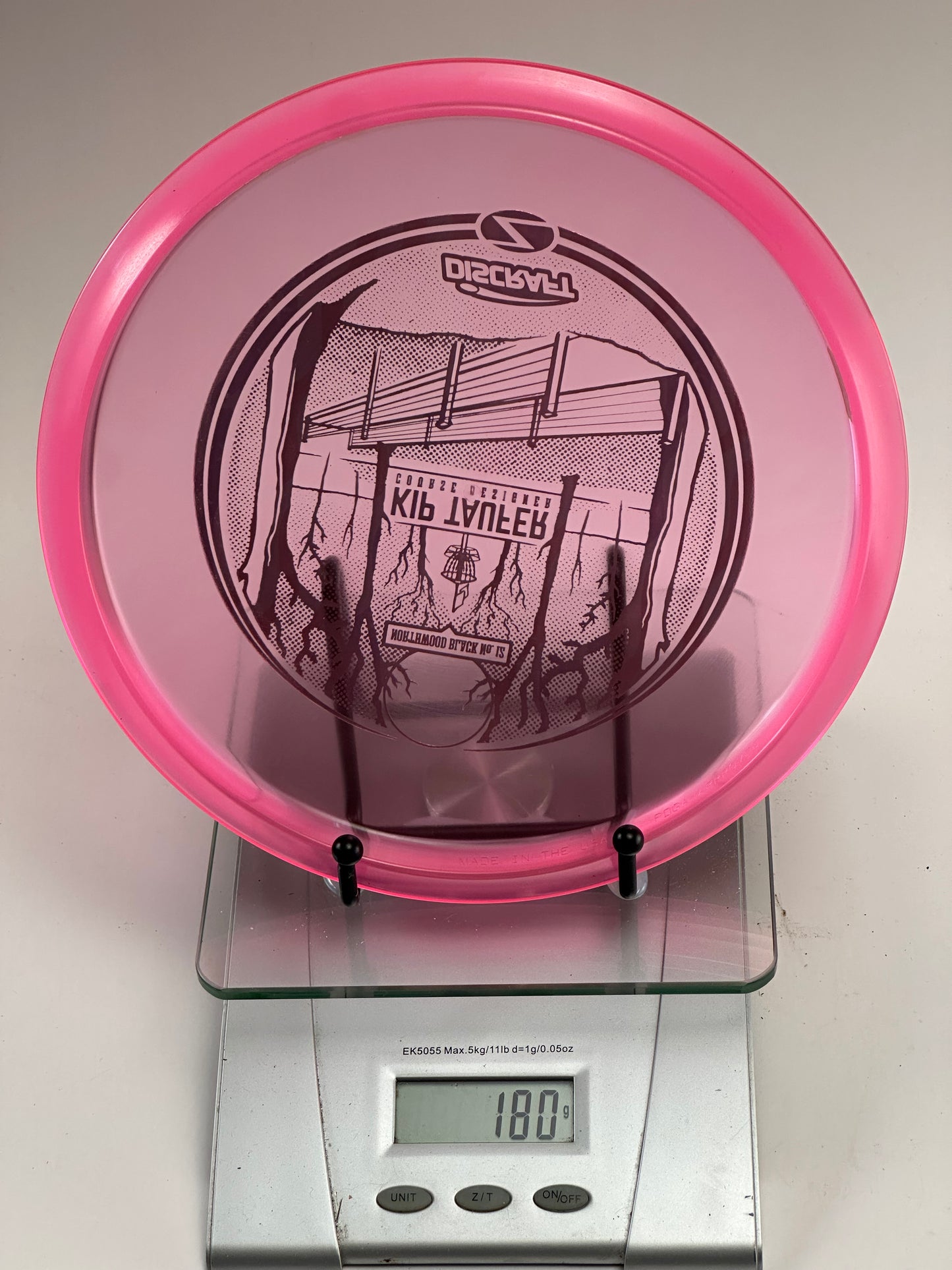 Discraft Z Buzzz (Kip Taufer Northwood Black No. 12) Transparent Pink
