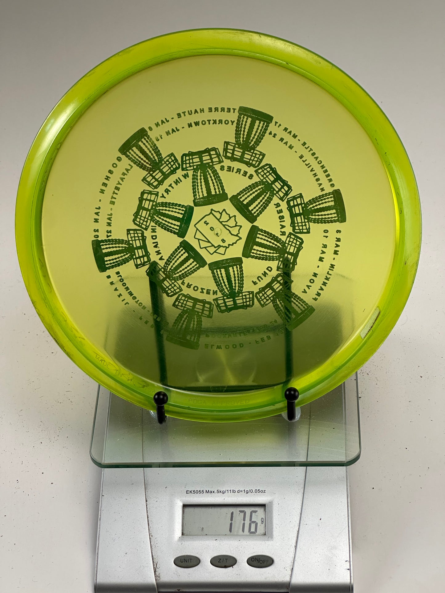 Discraft Z Buzzz Midrange (2020 Indiana Frozen Fundraiser) Clear Yellow