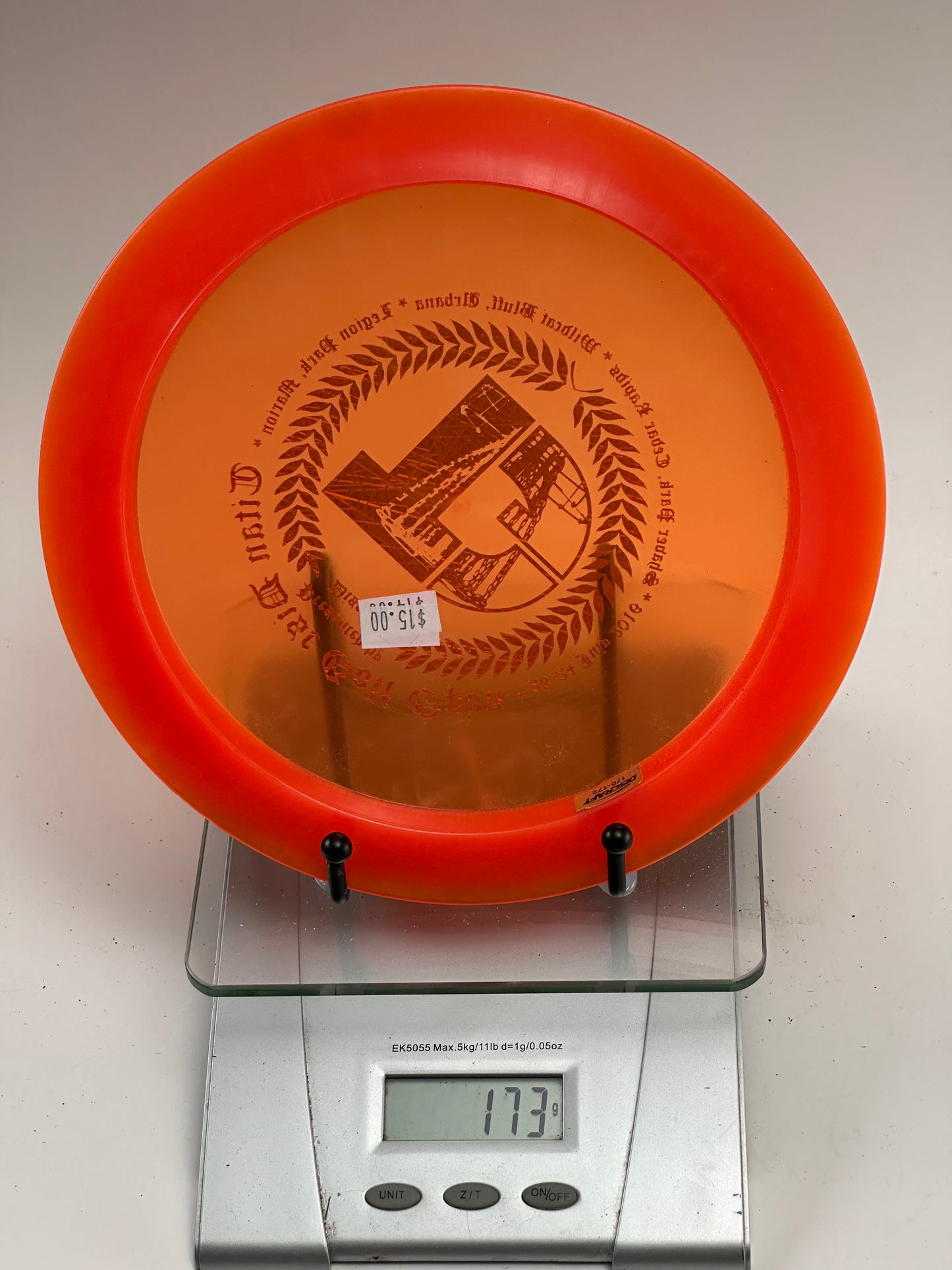 Discraft Z Crank (Titan Disc Golf Open) Transparent Orange Distance Driver
