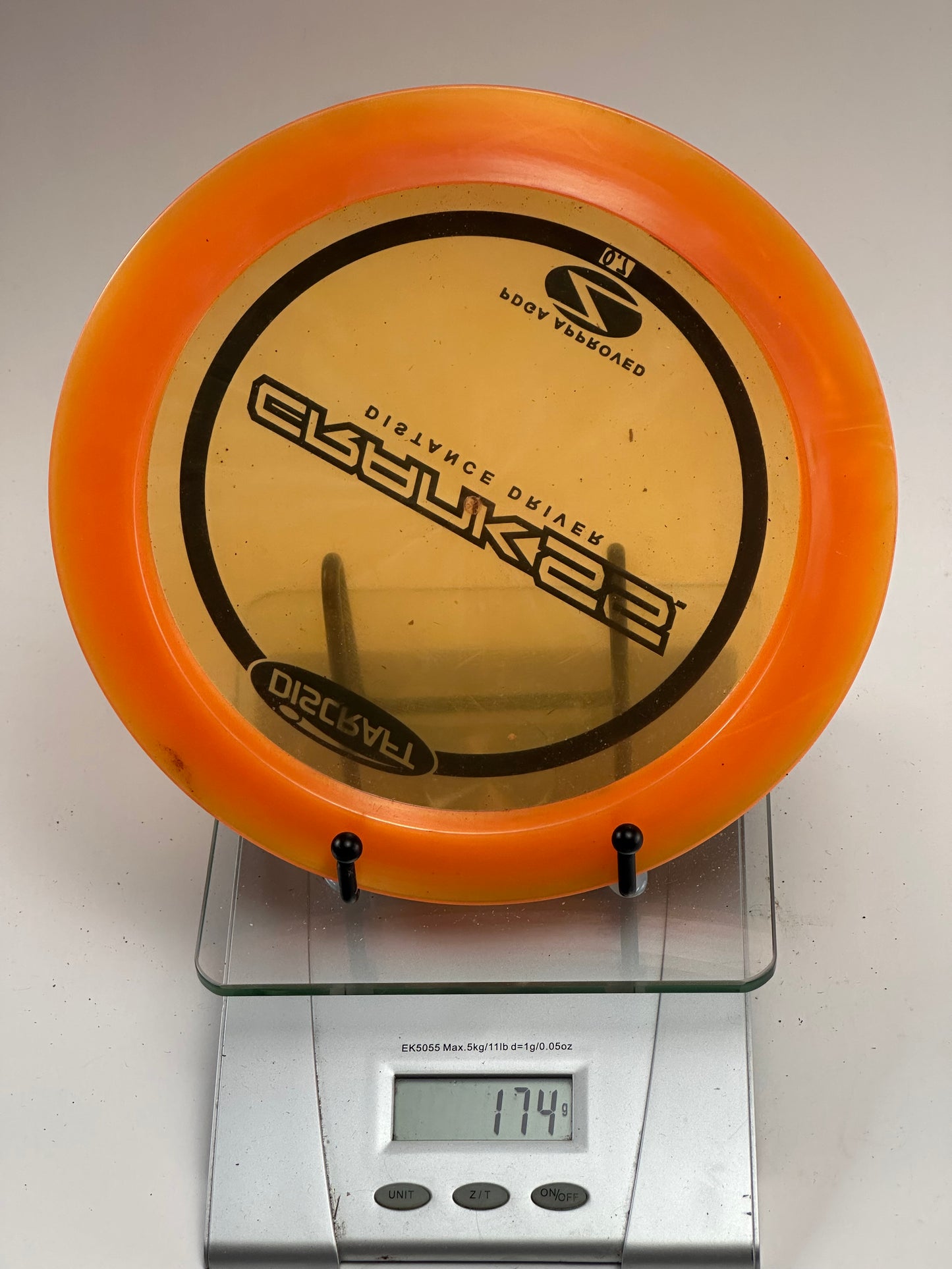 Discraft Crank SS Z Plastic Distance Driver, Clear/Orange (174g)