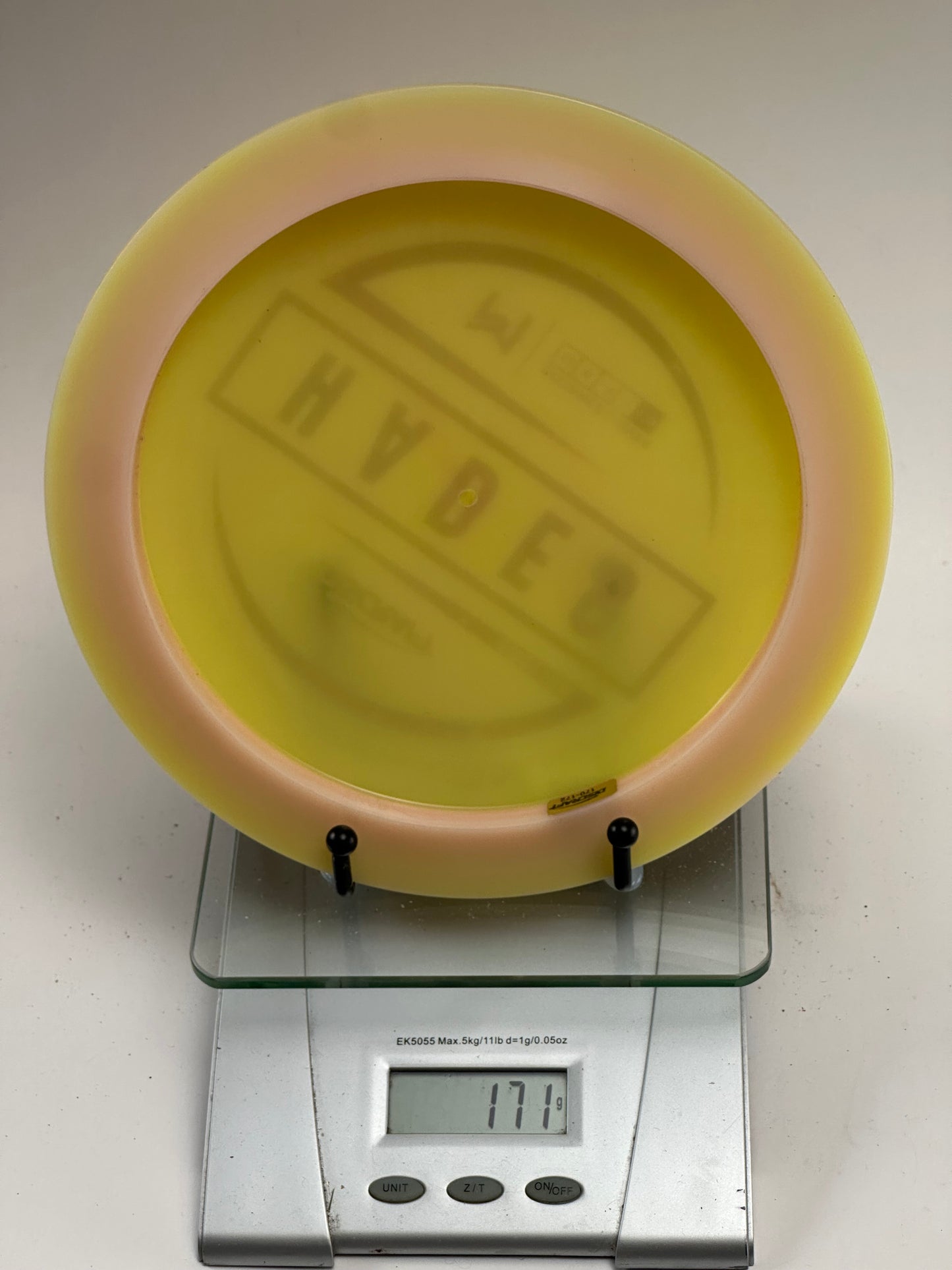 Discraft ESP First Run Hades Distance Driver - Yellow/Pink Rim