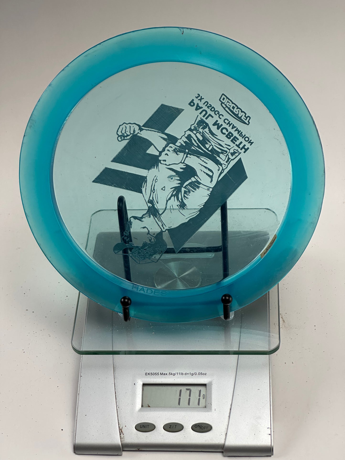 Discraft Z Hades Paul McBeth 3x USDGC Champion Stamp 171g Translucent Blue