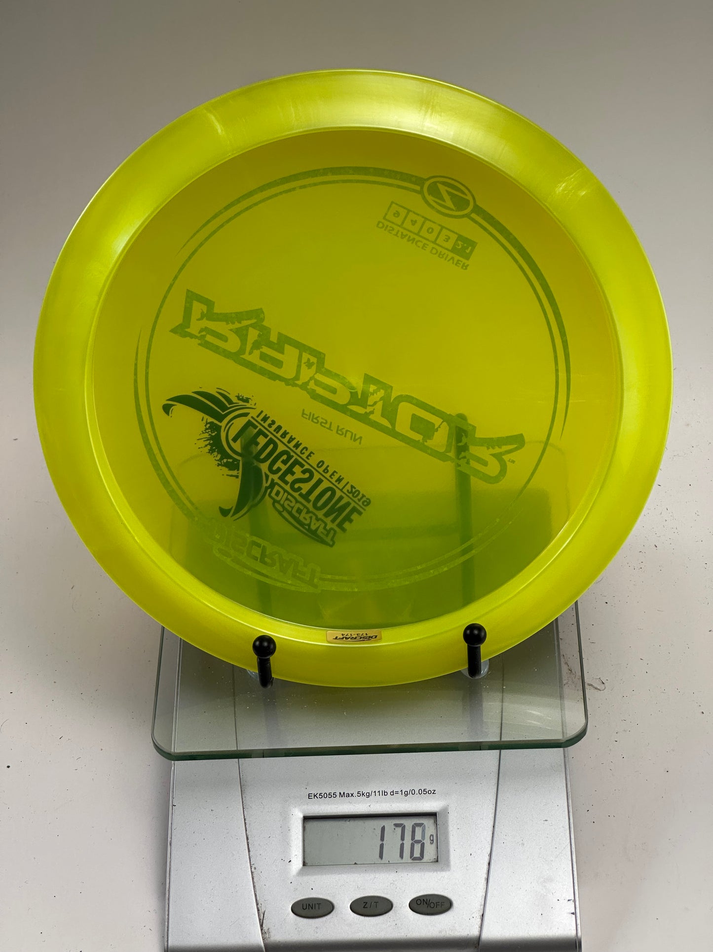 Discraft Z Raptor First Run 2019 Ledgestone – Yellow Distance Driver