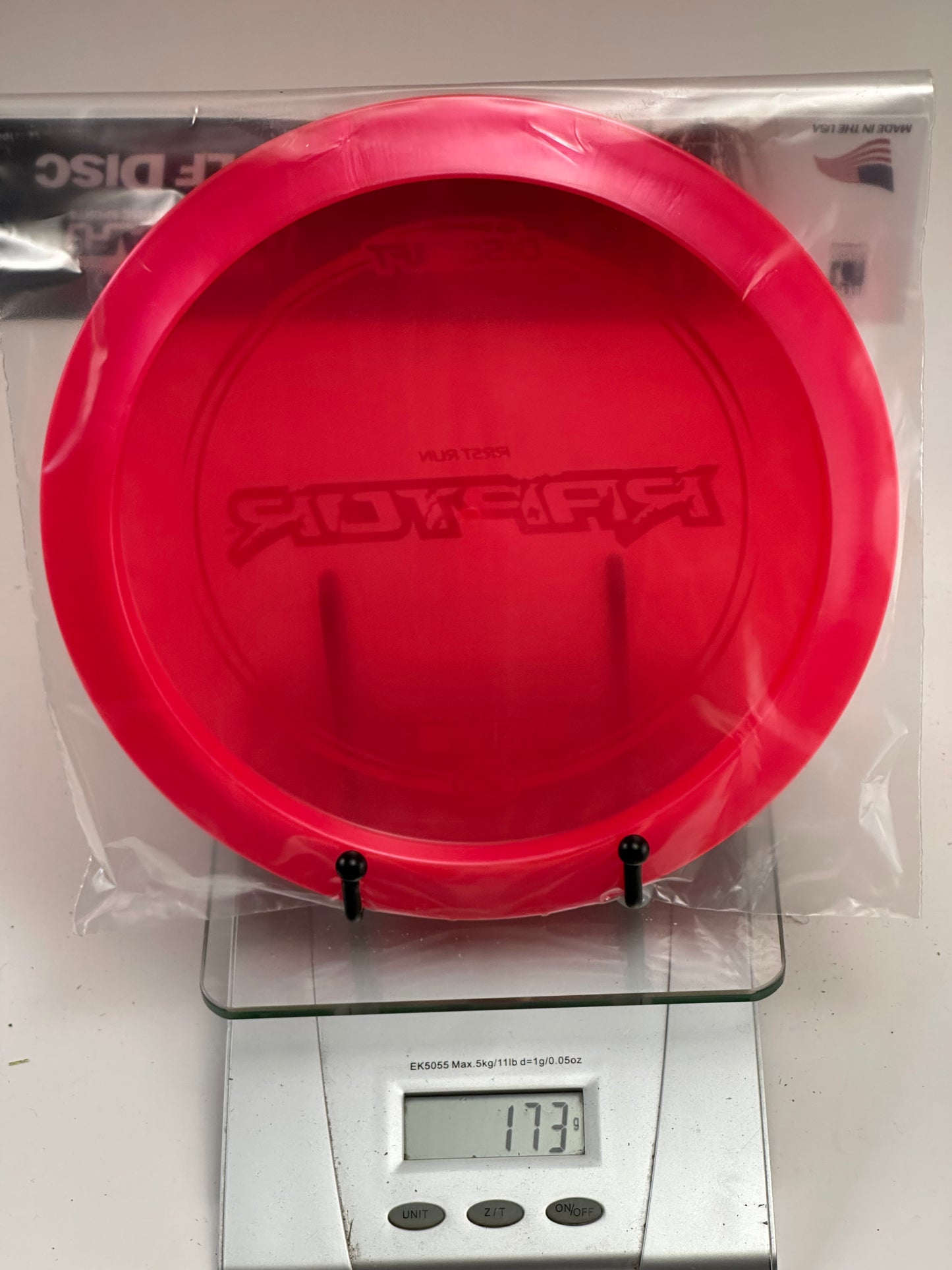 Discraft First Run Raptor Z (173g) Transparent Red Distance Driver