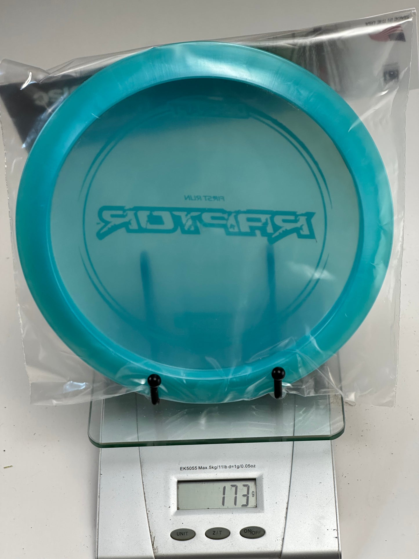 Discraft Z Raptor First Run Distance Driver - Transparent Blue