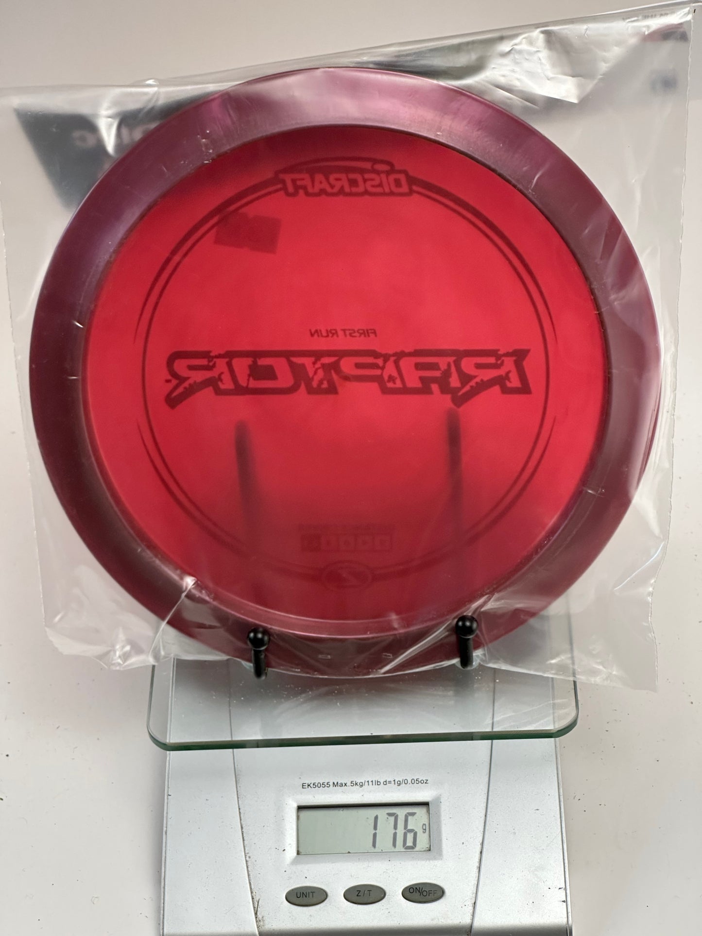 Discraft Raptor First Run Z Distance Driver - Transparent Red