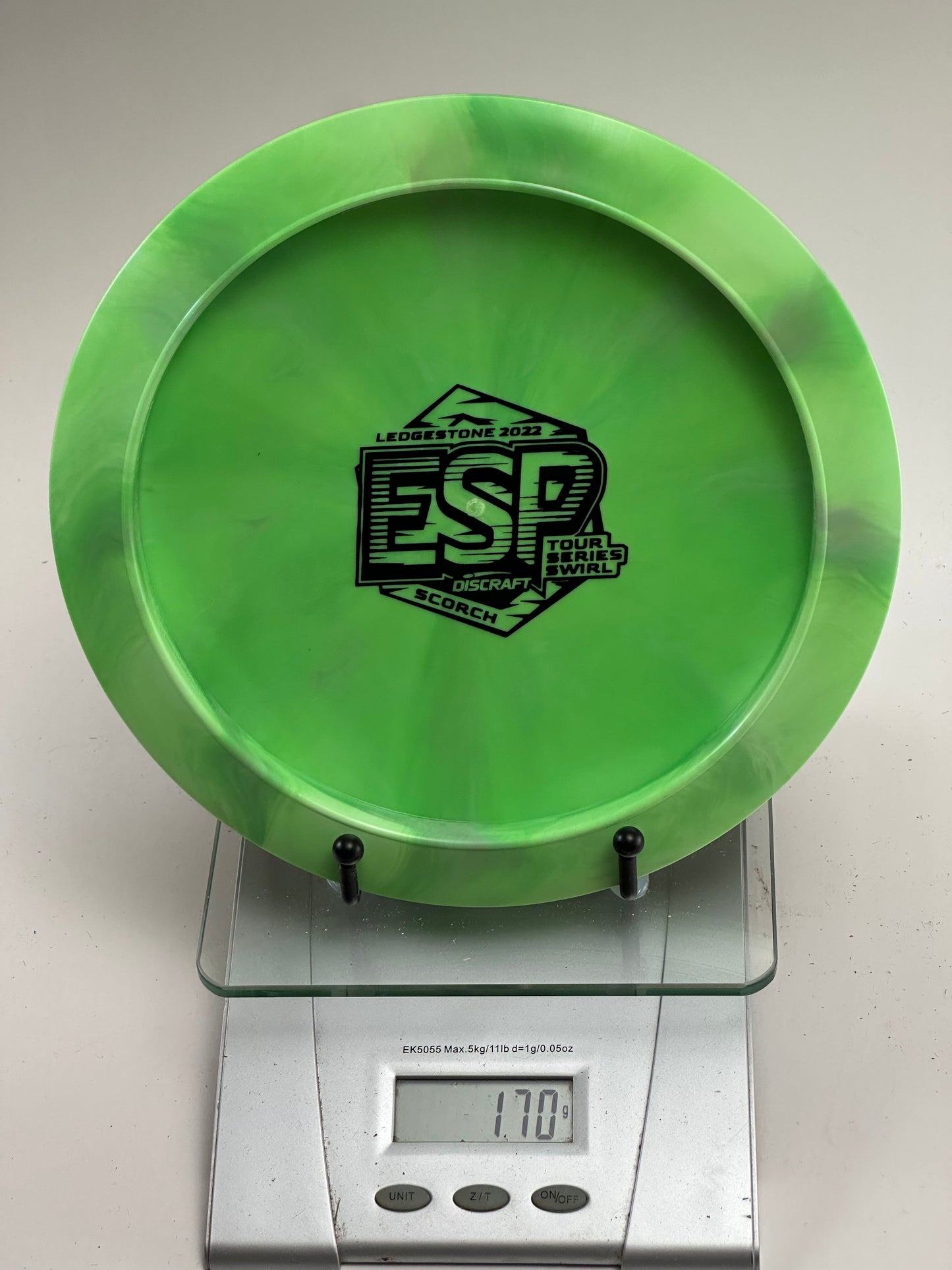 Discraft Scorch ESP Swirl Ledgestone 2022 Tour Series (Green Swirl) 170g