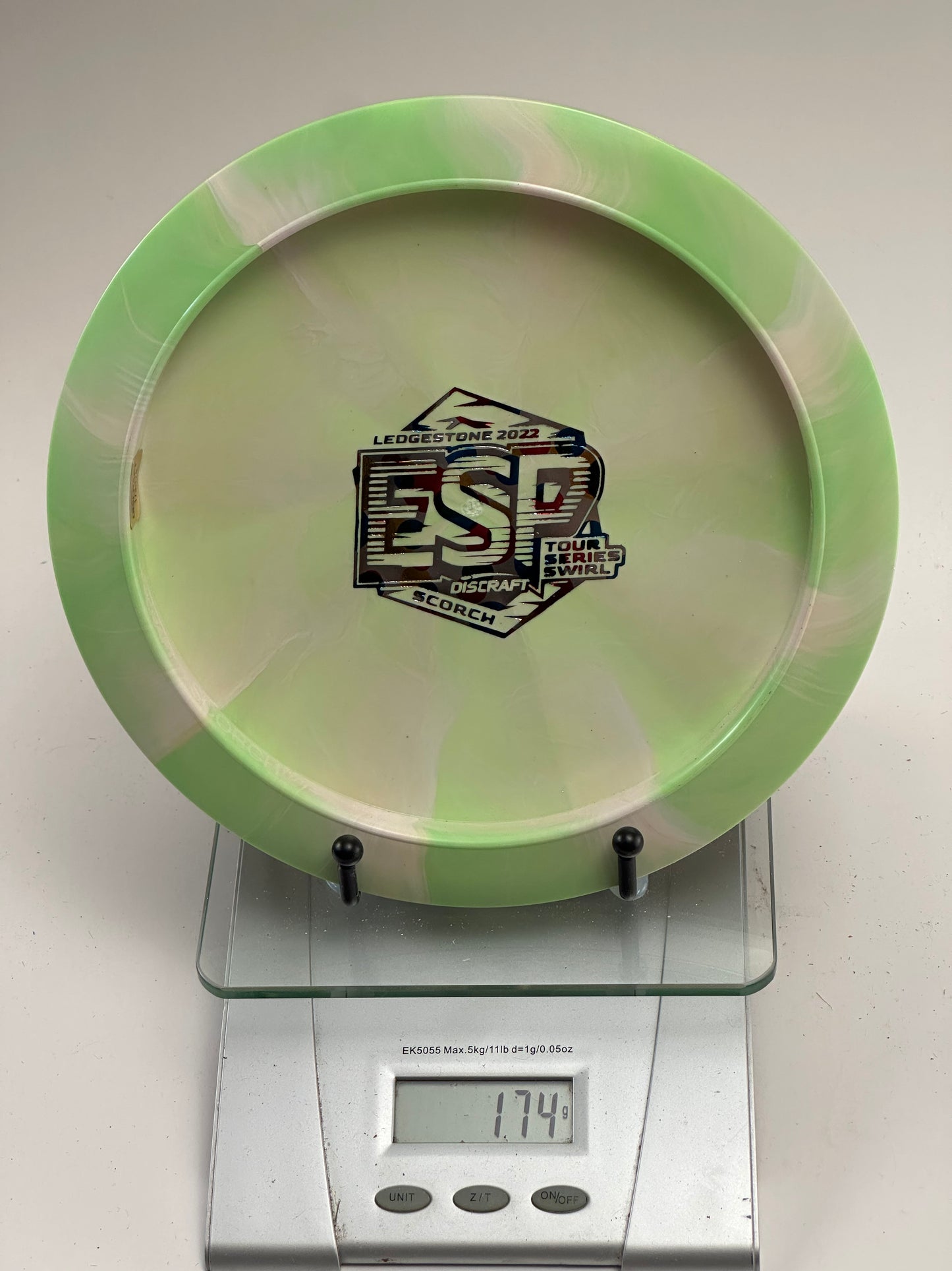 Discraft Scorch ESP Swirl Ledgestone 2022 Tour Series (Green/White Swirl)