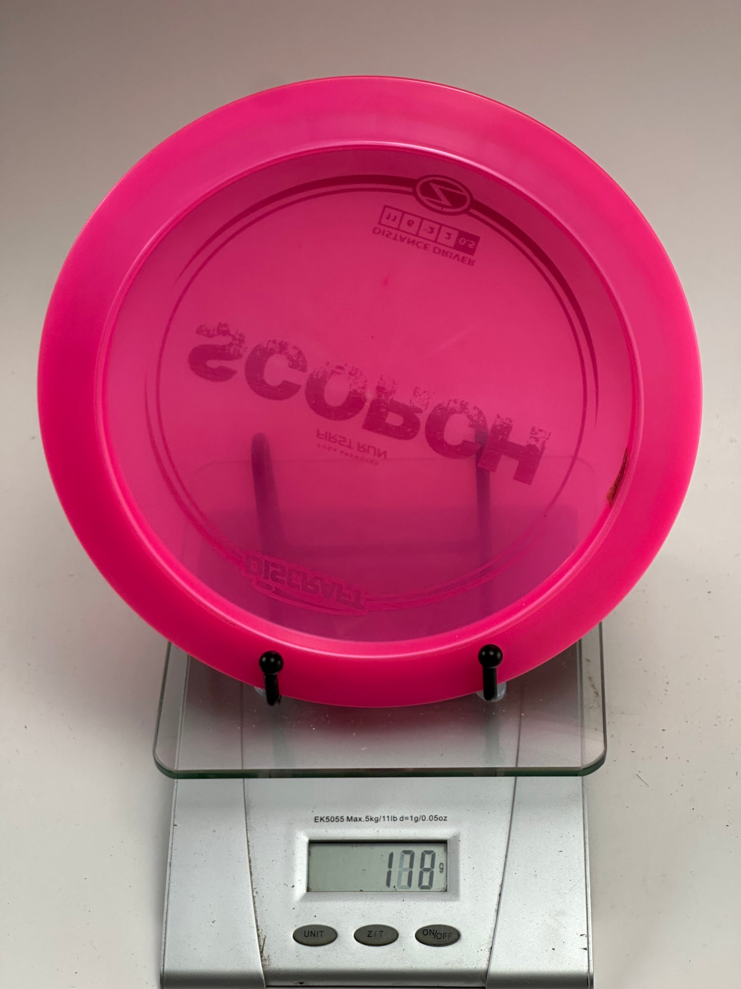Discraft First Run Scorch (Z) - Transparent Pink Distance Driver