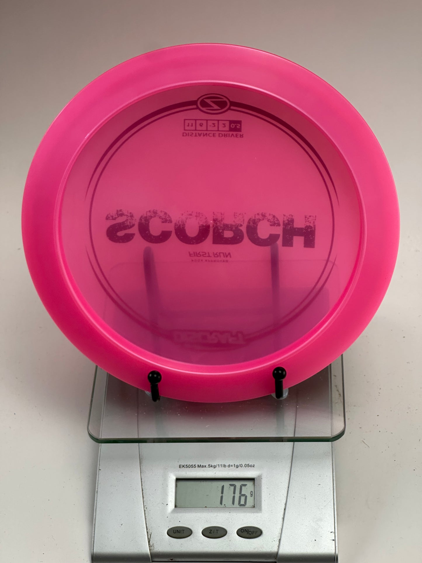 Discraft First Run Scorch (Z) – Transparent Pink Distance Driver