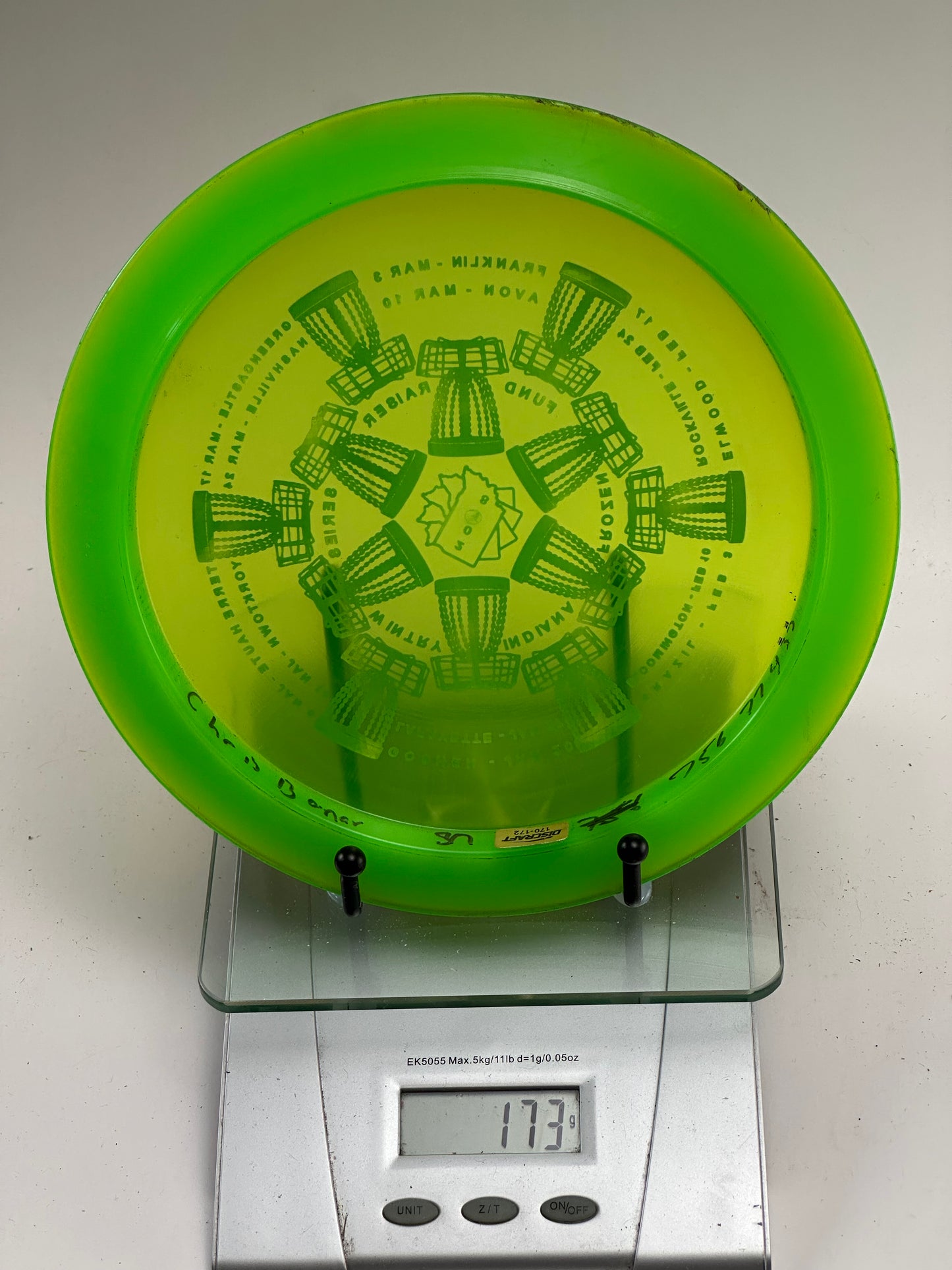 Discraft Z Thrasher 173g Transparent Green (2018 Indiana Frozen Fundraiser)