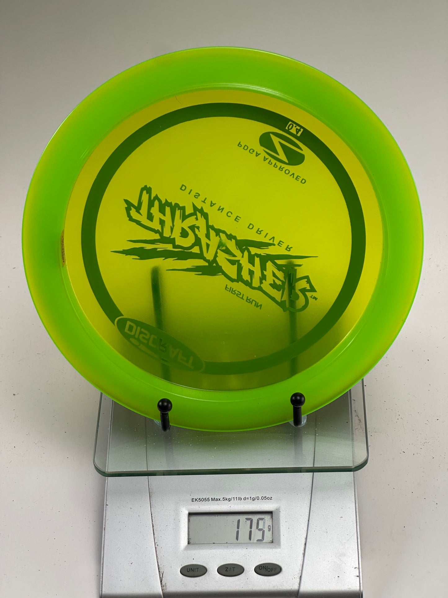 Discraft First Run Thrasher (Z) – Transparent Neon Yellow-Green
