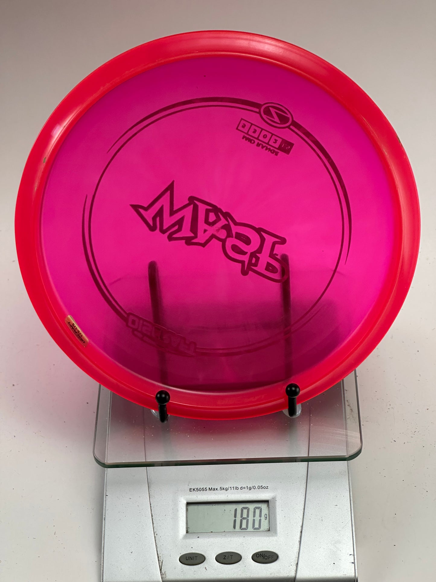 Discraft Z Wasp Midrange – Transparent Pink w/ Blue Stamp