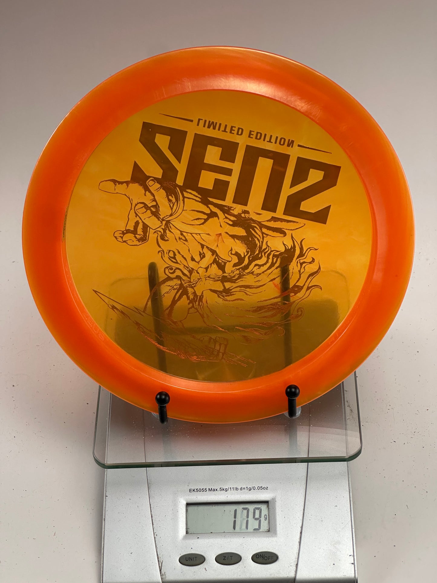 Discraft Zeus Z Limited Edition Distance Driver 176g (Yellow/Orange Rim)
