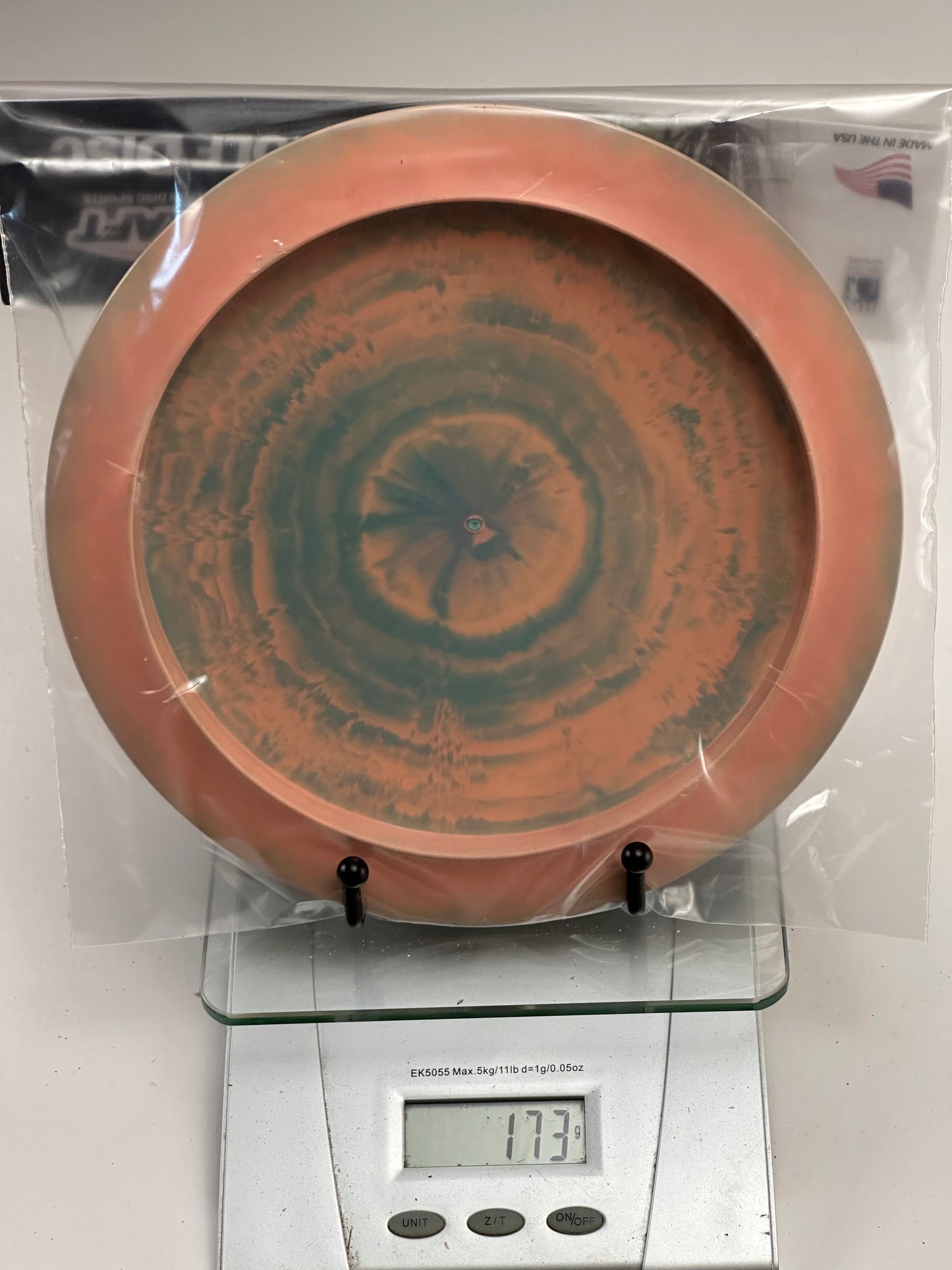 Discraft ESP Prototype Zeus Paul McBeth Box Stamp 173g Orange/Teal Swirl