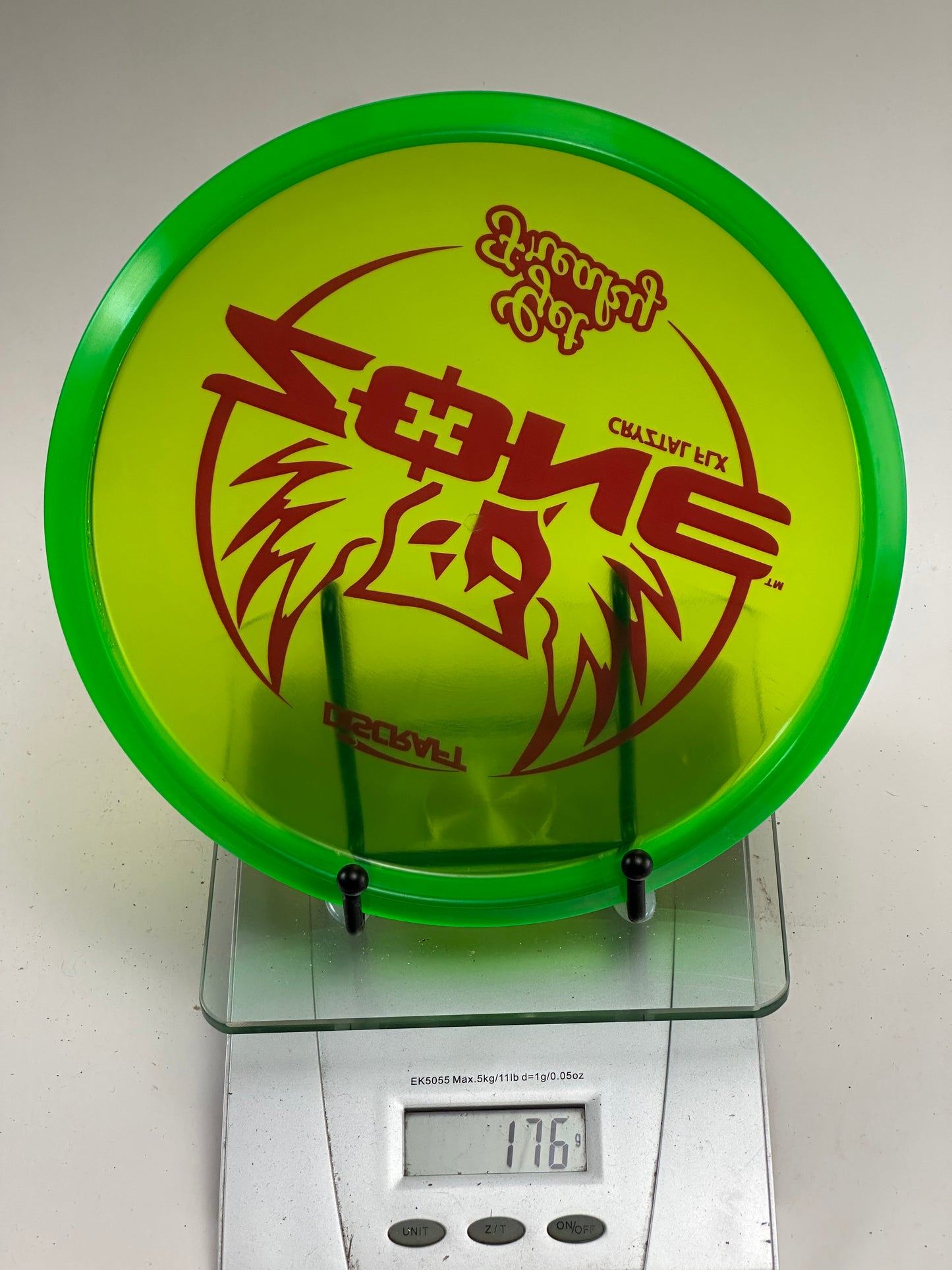 Discraft Zone CryZtal FLX “Get Freaky” Transparent Green (Red Stamp)
