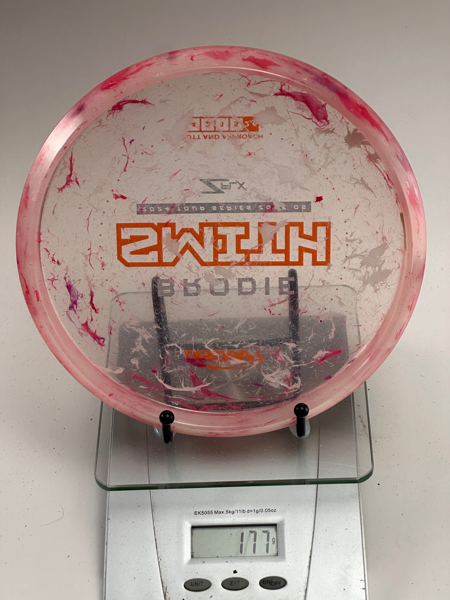 Discraft Zone OS Z FLX Tour Series (Brodie Smith) Clear Pink Swirl