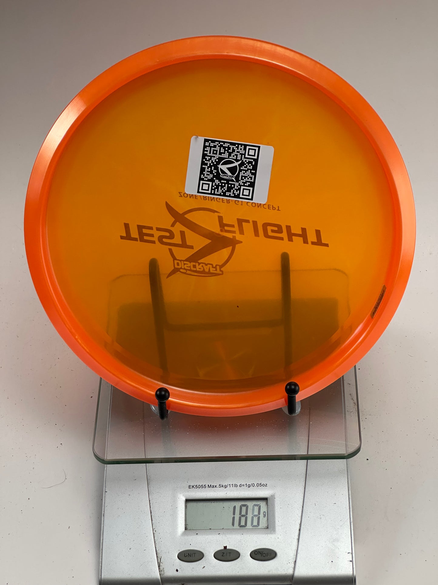 Discraft Test Flight Zone/Ringer-GT Concept – Translucent Yellow w/ Orange Rim