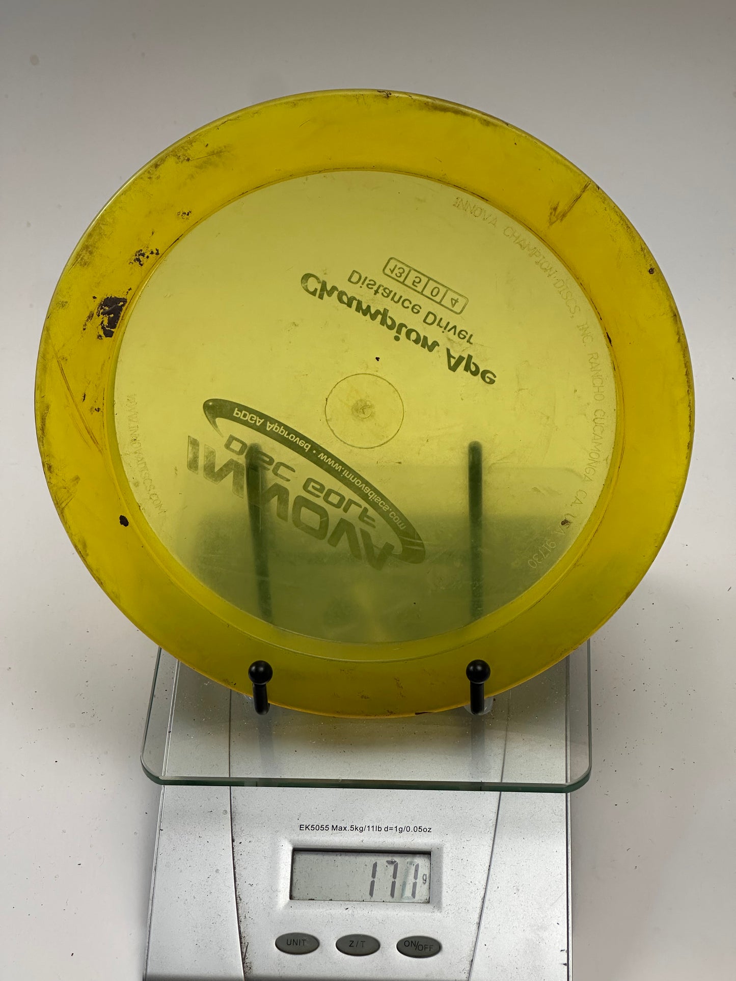 Innova Champion Ape Distance Driver – Transparent Yellow (Used)