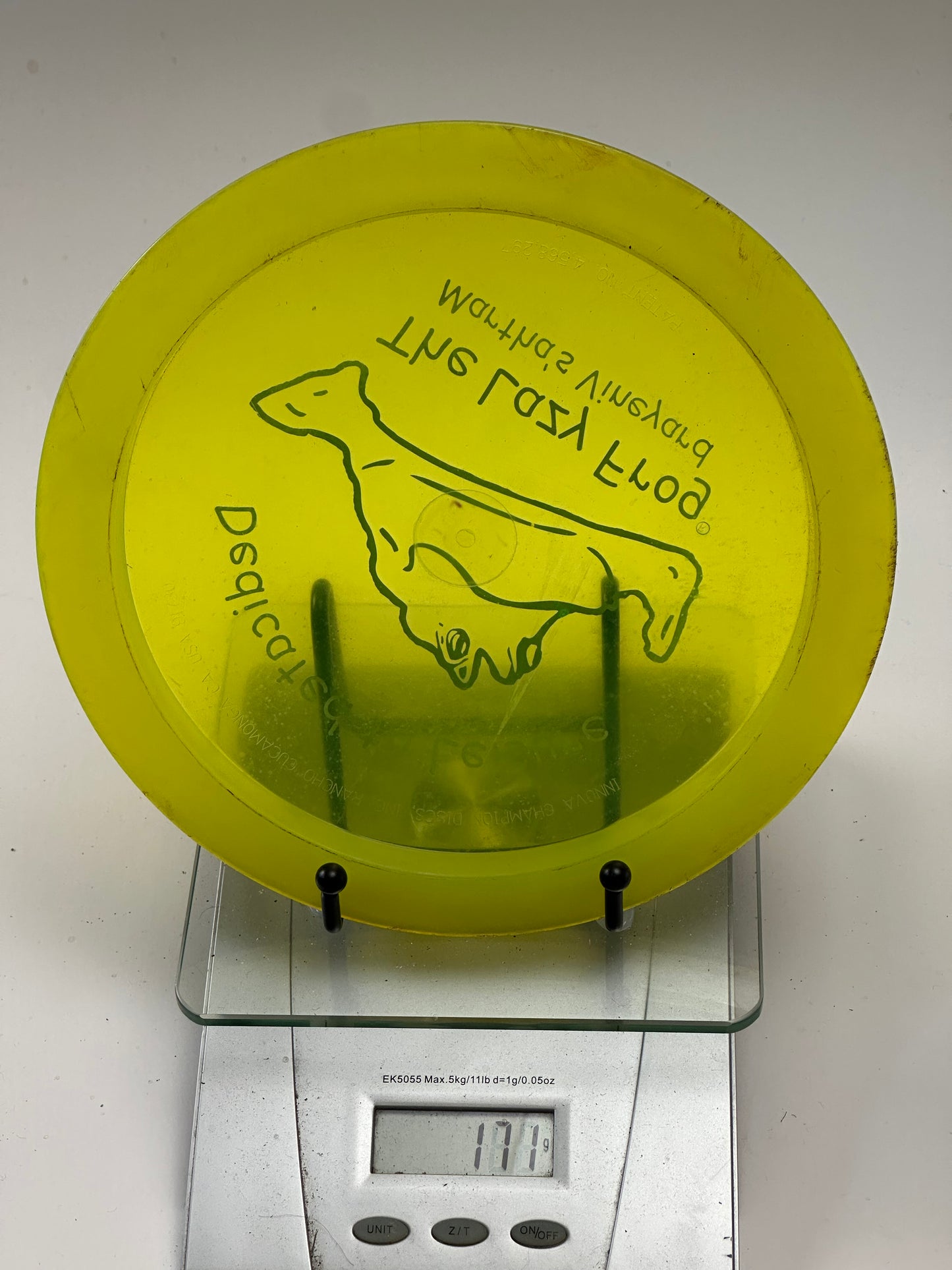 Innova Champion Beast – Transparent Yellow – Lazy Frog Custom Stamp