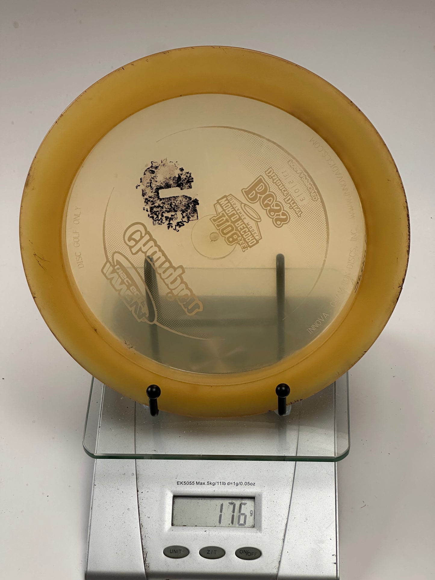 Innova Champion Boss Distance Driver – Clear w/ Yellow Rim (Used)