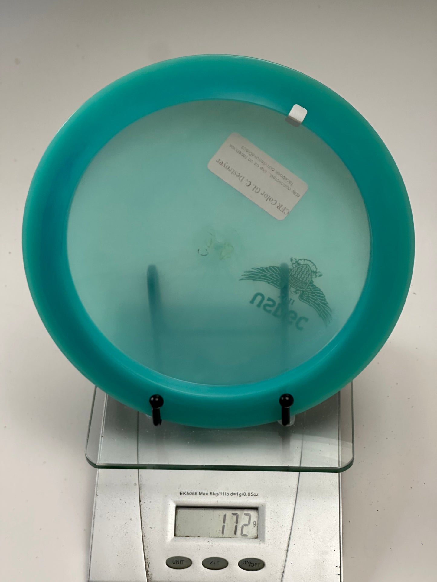 Innova Champion Destroyer – USDGC XVII Tournament Stamp (Clear Teal)