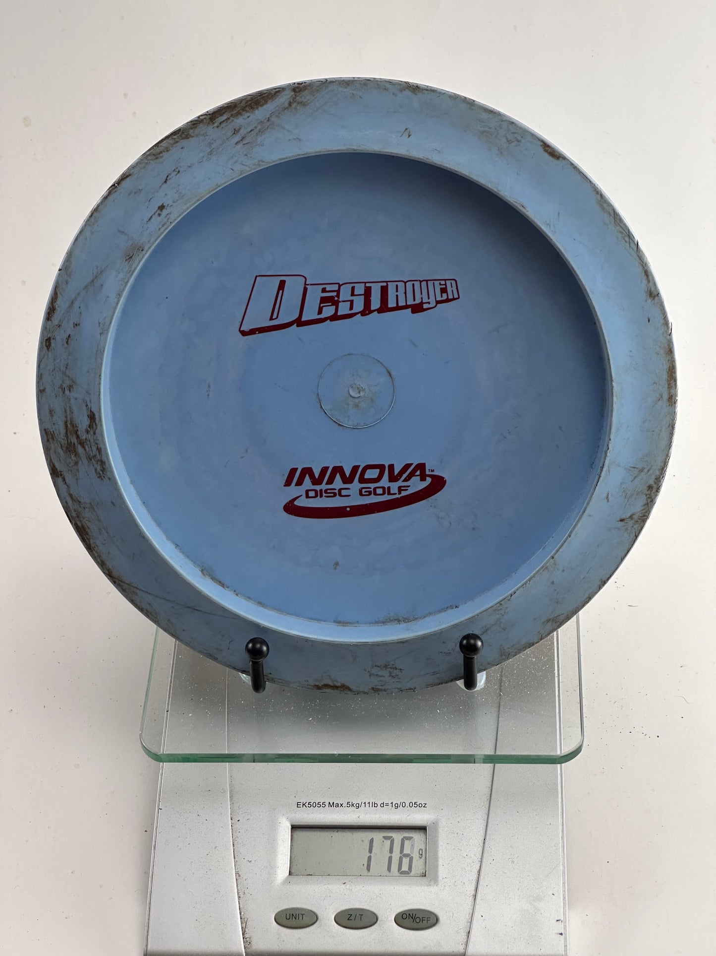 Innova DX Destroyer (Pre-Embossed) Blue Stock Stamp Signed