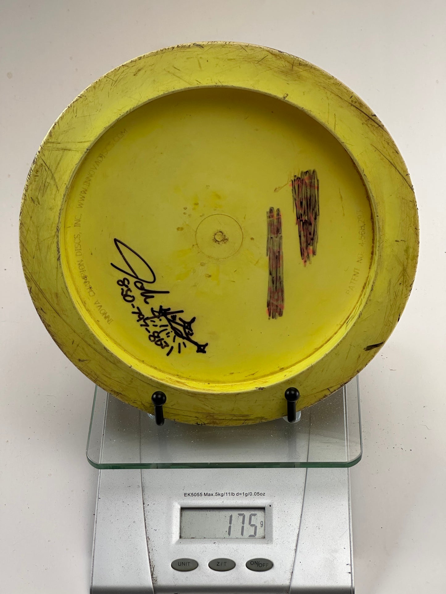 Innova Champion Destroyer (Patent #) Yellow – Used, Inked