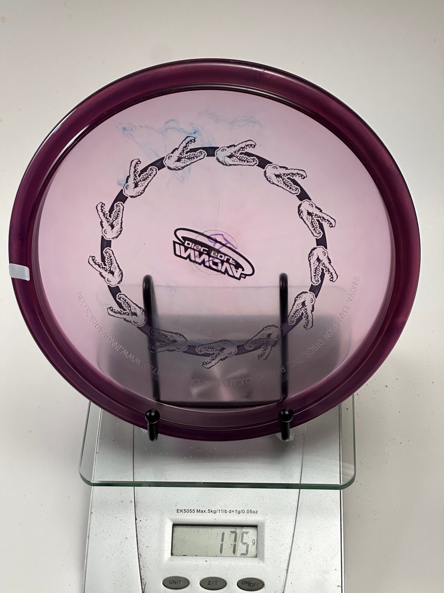 Innova Champion Gator – Transparent Purple, Alligator Head Ring Stamp