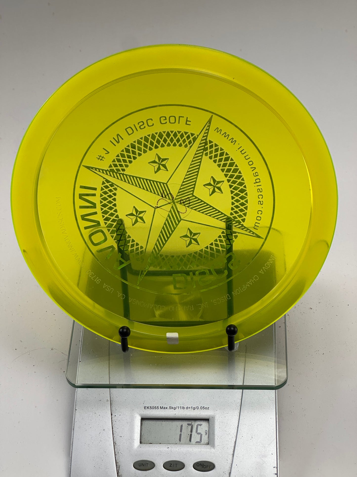 Innova Champion Leopard3 Transparent Yellow w/ Blue Compass Stamp