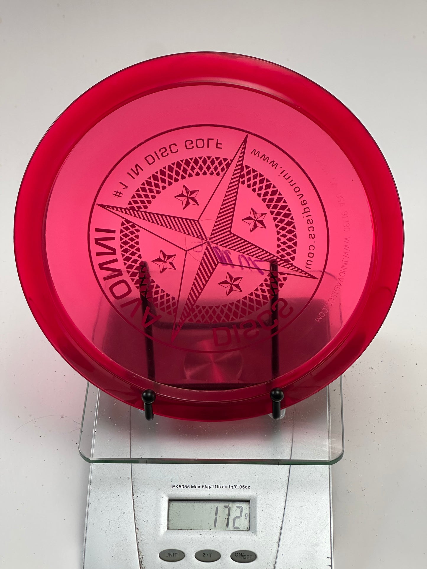Innova Champion Leopard3 – Transparent Red w/ Silver Compass Star Stamp