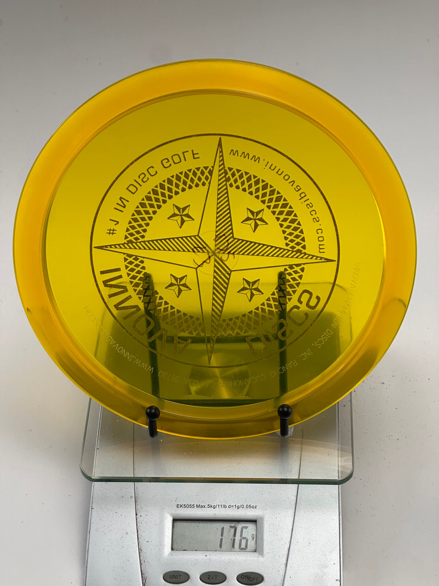 Innova Champion Leopard3 – Transparent Yellow w/ Red Compass Stamp 176g