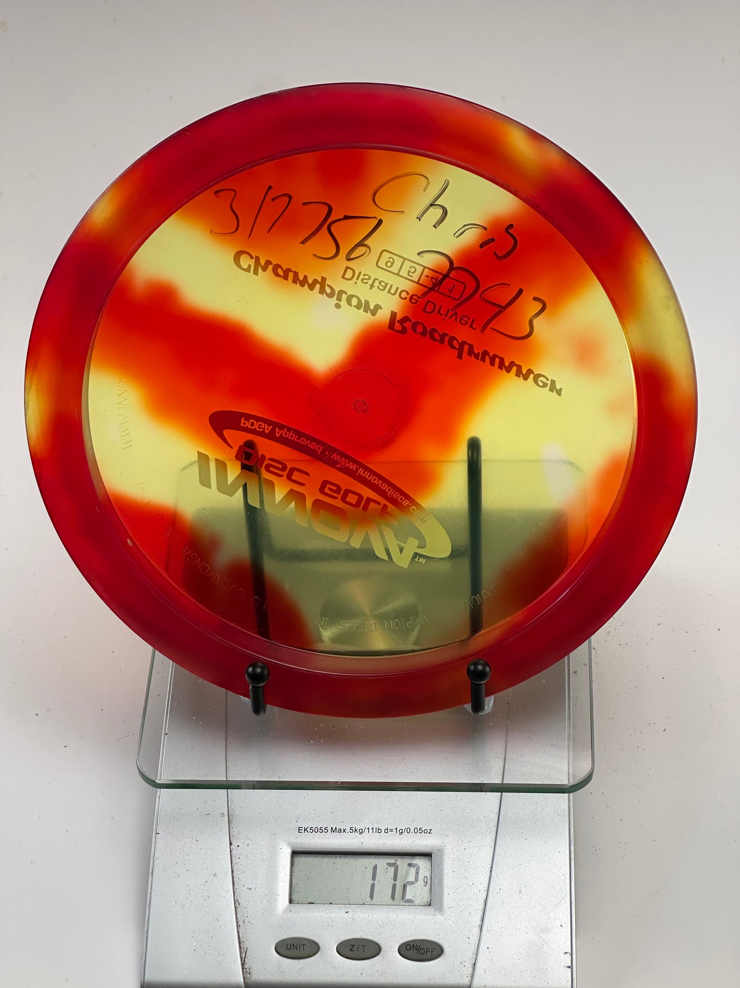 Innova Champion Roadrunner Distance Driver (Swirly Red/Yellow, Ink)