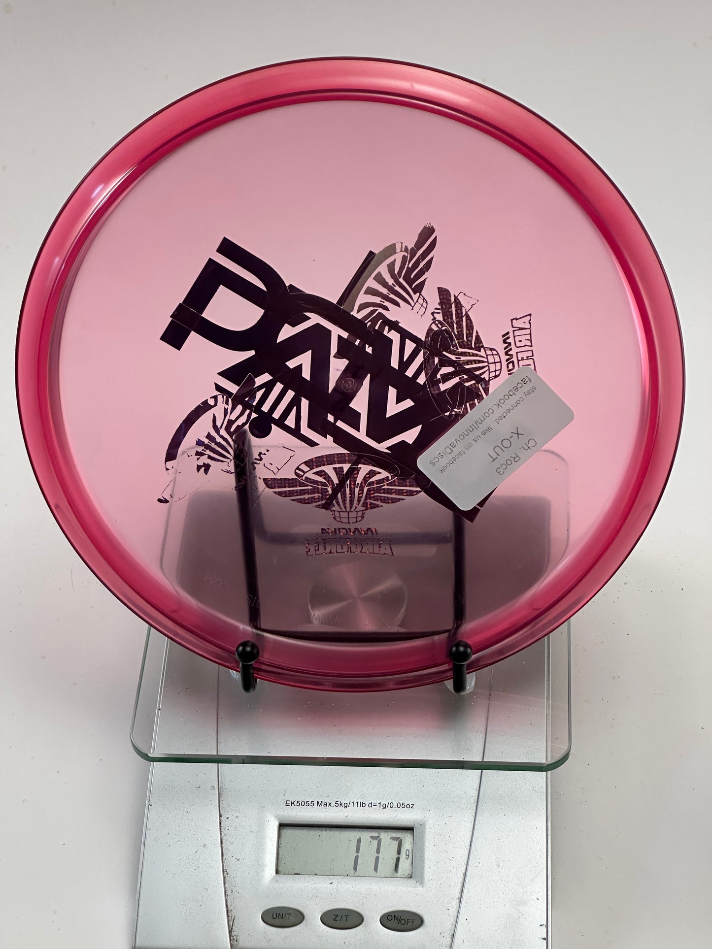 Innova Champion Roc3 Transparent Pink Bottom Stamp (Dual Foil) – No Ink