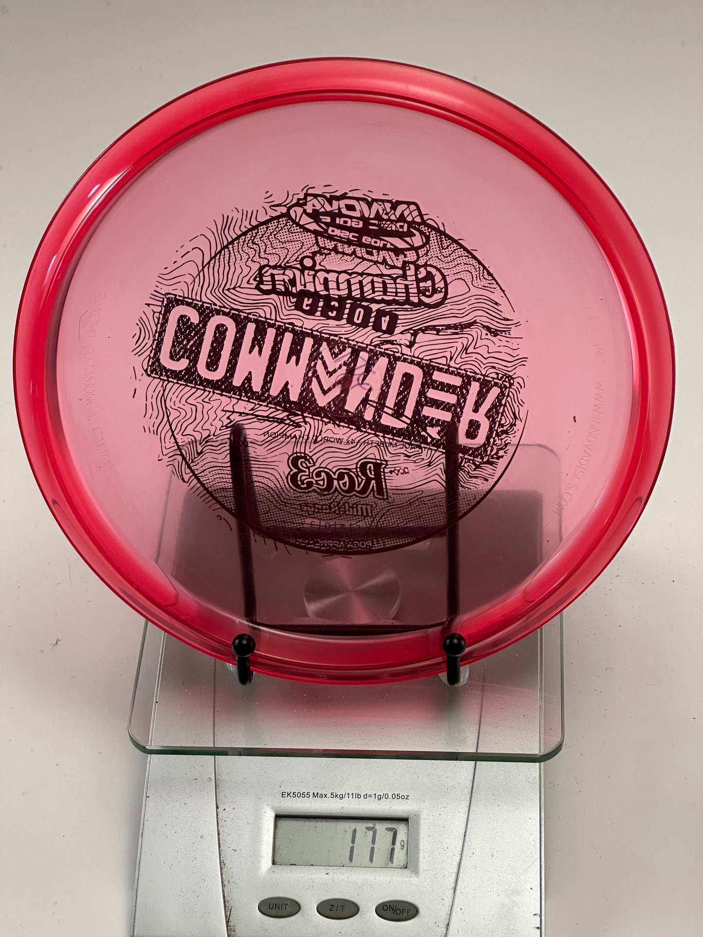 Innova Champion Roc3 Transparent Red Commander Stamp 177g
