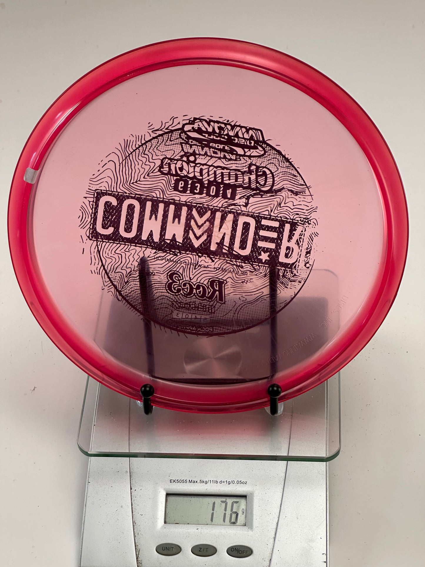 Innova Champion Roc3 Transparent Red w/ Black Commander Stamp (No Ink)