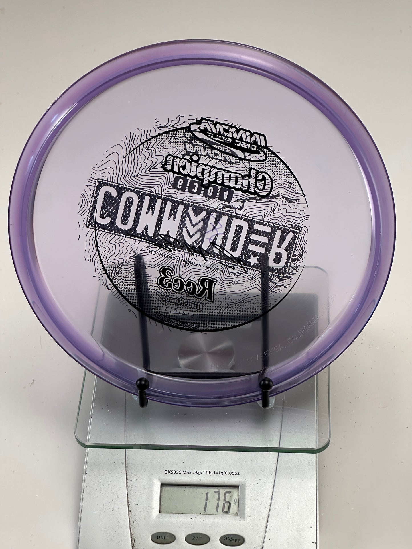 Innova Roc3 Champion Midrange – Transparent Purple, Commander Stamp