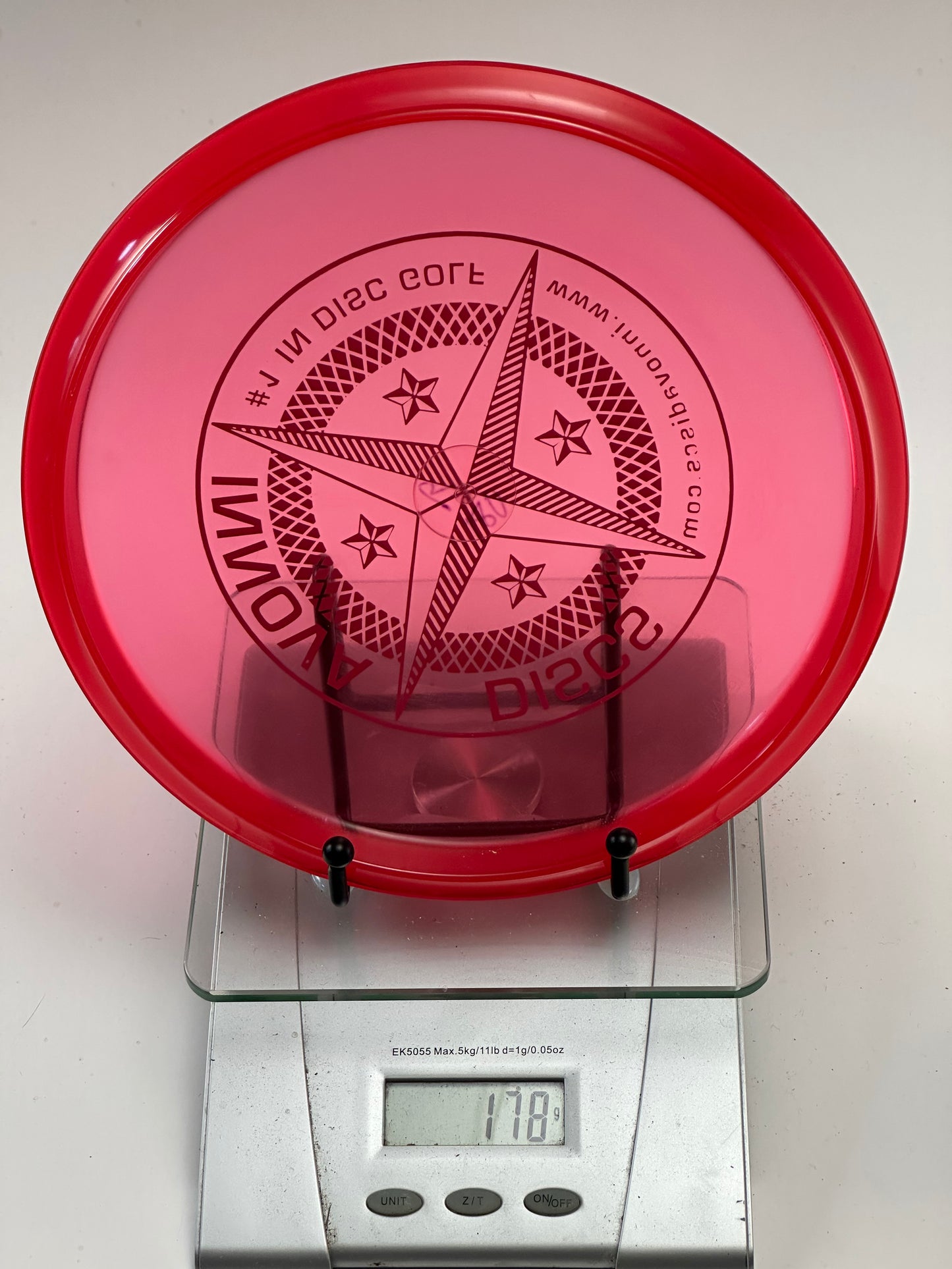 Innova Roc3 Champion Transparent Red Midrange (Compass Stamp) 178g