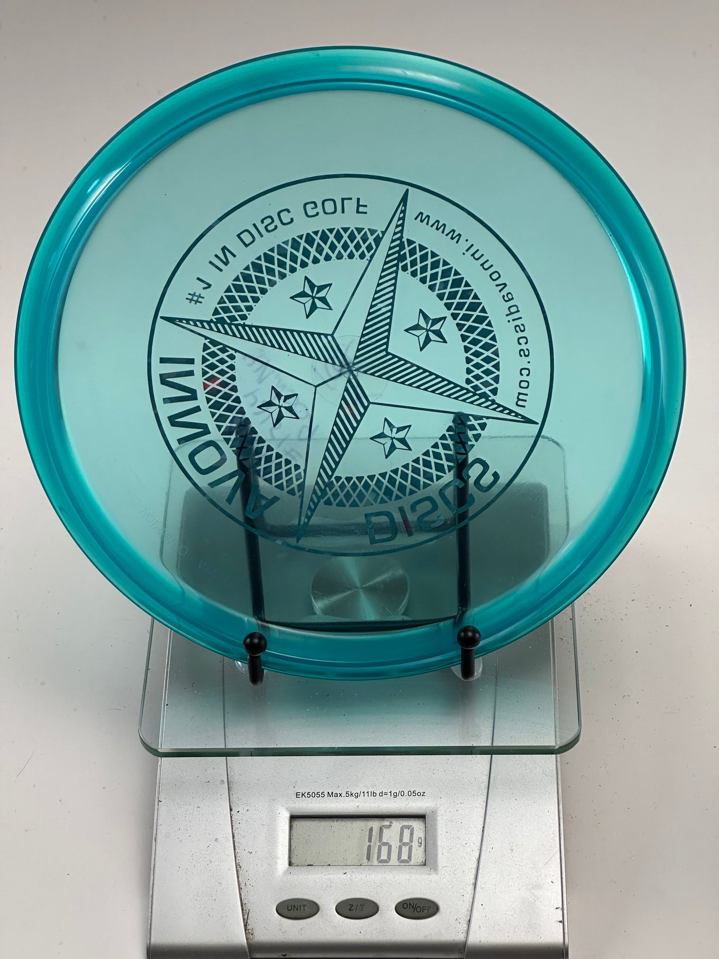 Innova Roc3 Champion Midrange – Transparent Teal Compass Stamp (168g)