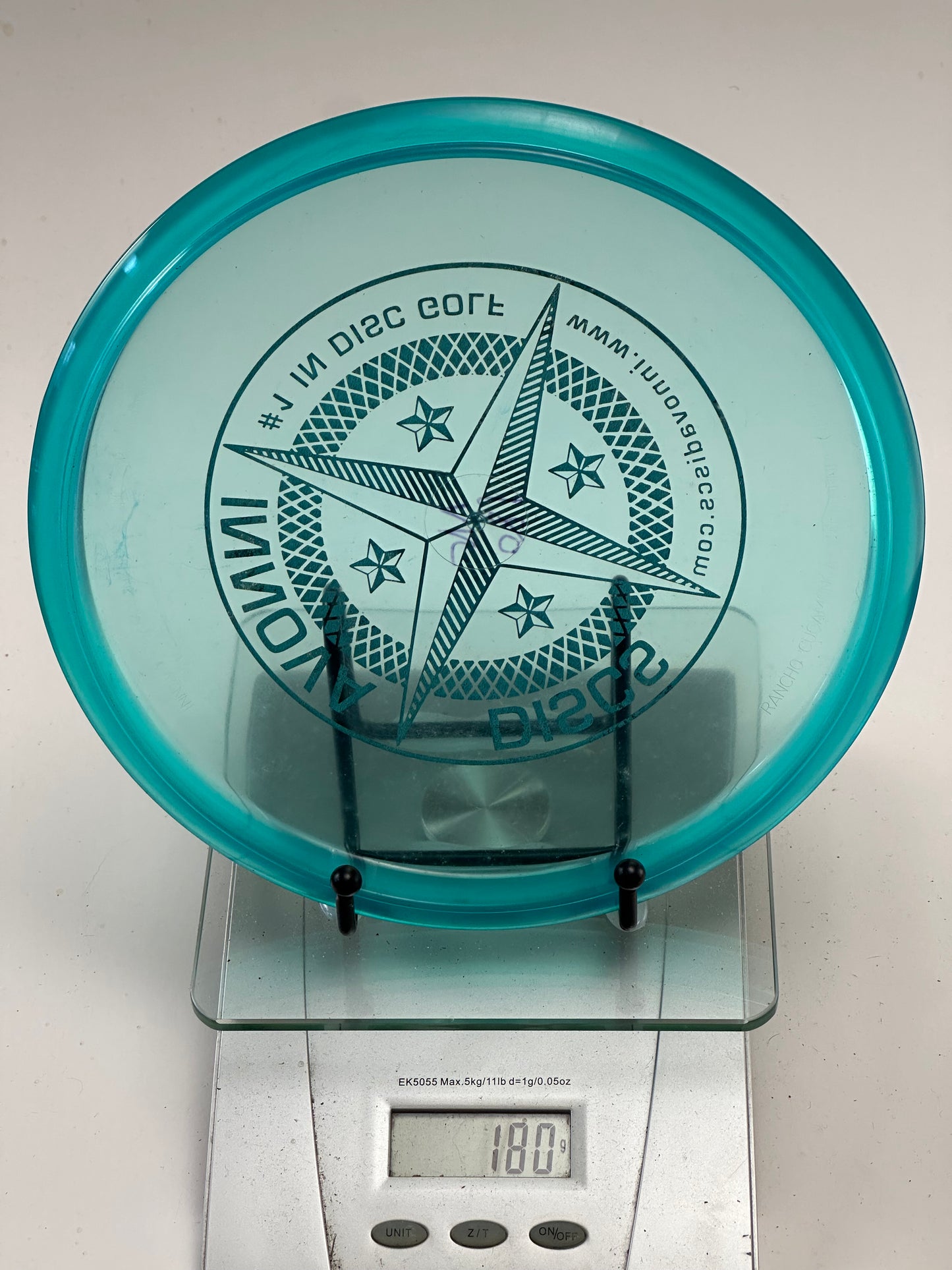 Innova Roc VRoc Champion Midrange 180g Transparent Blue Compass Stamp