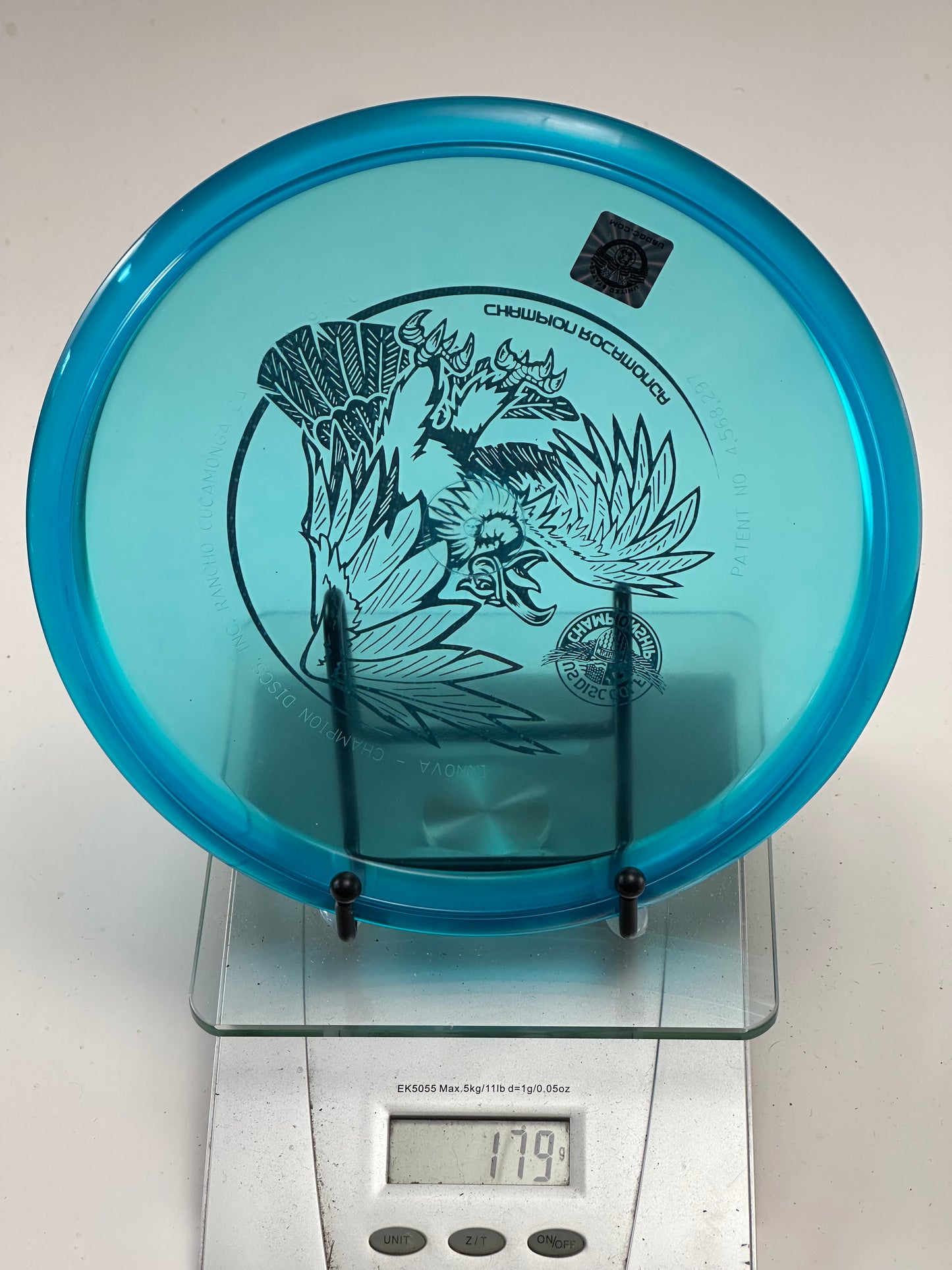 Innova Champion Roc3 Rancho Cucamonga USDGC Eagle Stamp (Translucent Blue)
